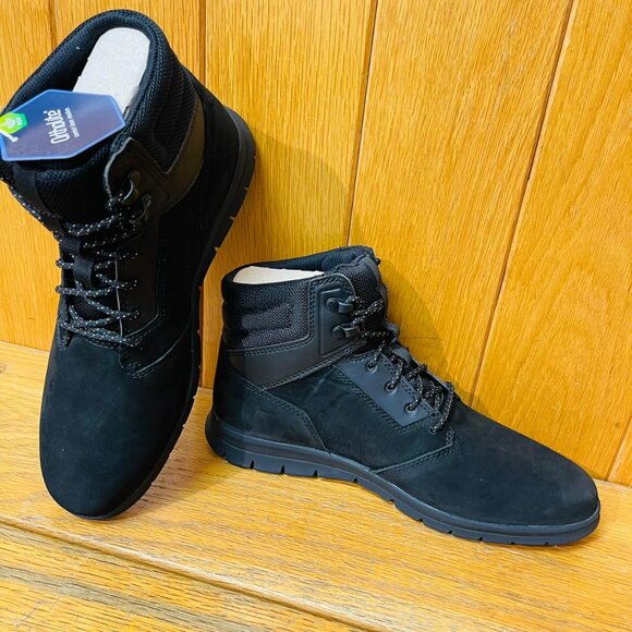 TIMBERLAND MEN'S GRAYDON MID LIGHTWEIGHT SNEAKER CHUKKA BOOT BLACK NUBUCK A1ZRR - Picture 10 of 12